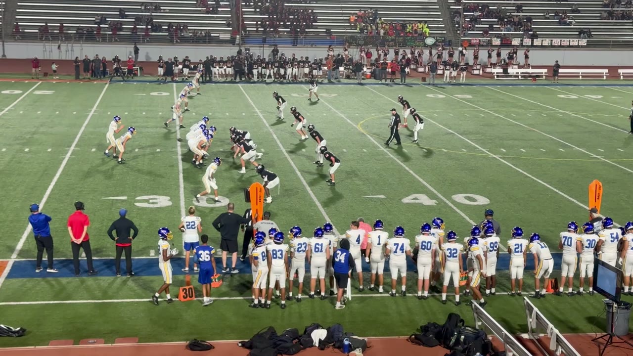 We advance to Glendoras 46 with a pass and penalty