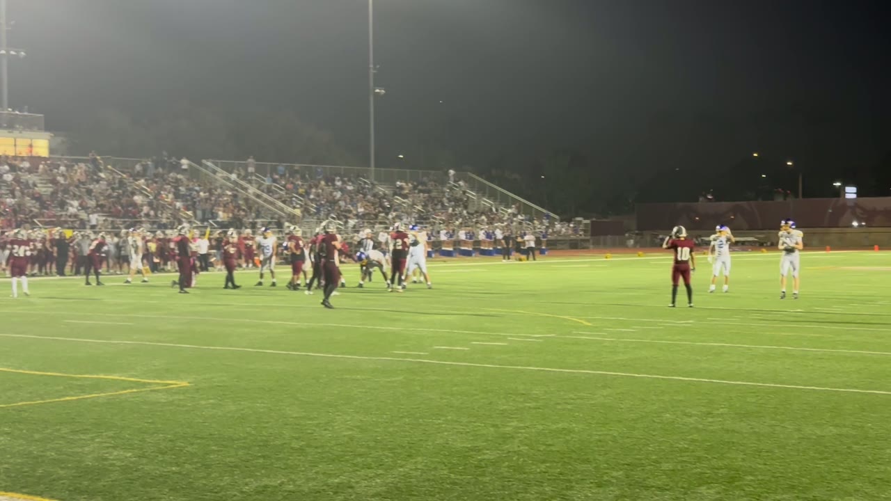 Isaac Coombs scrambles for a 20!rard Touchdown run to put Fountain Val