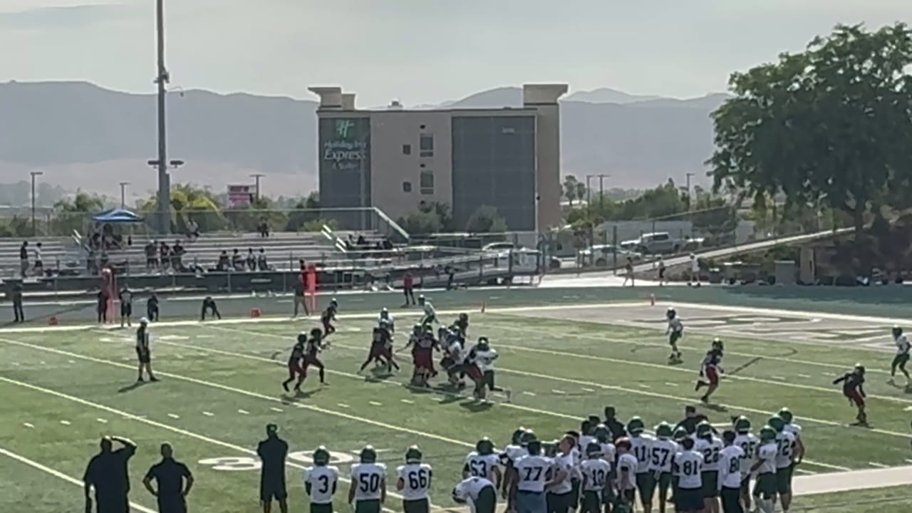 Defense put in the pressure corner induces a fumble