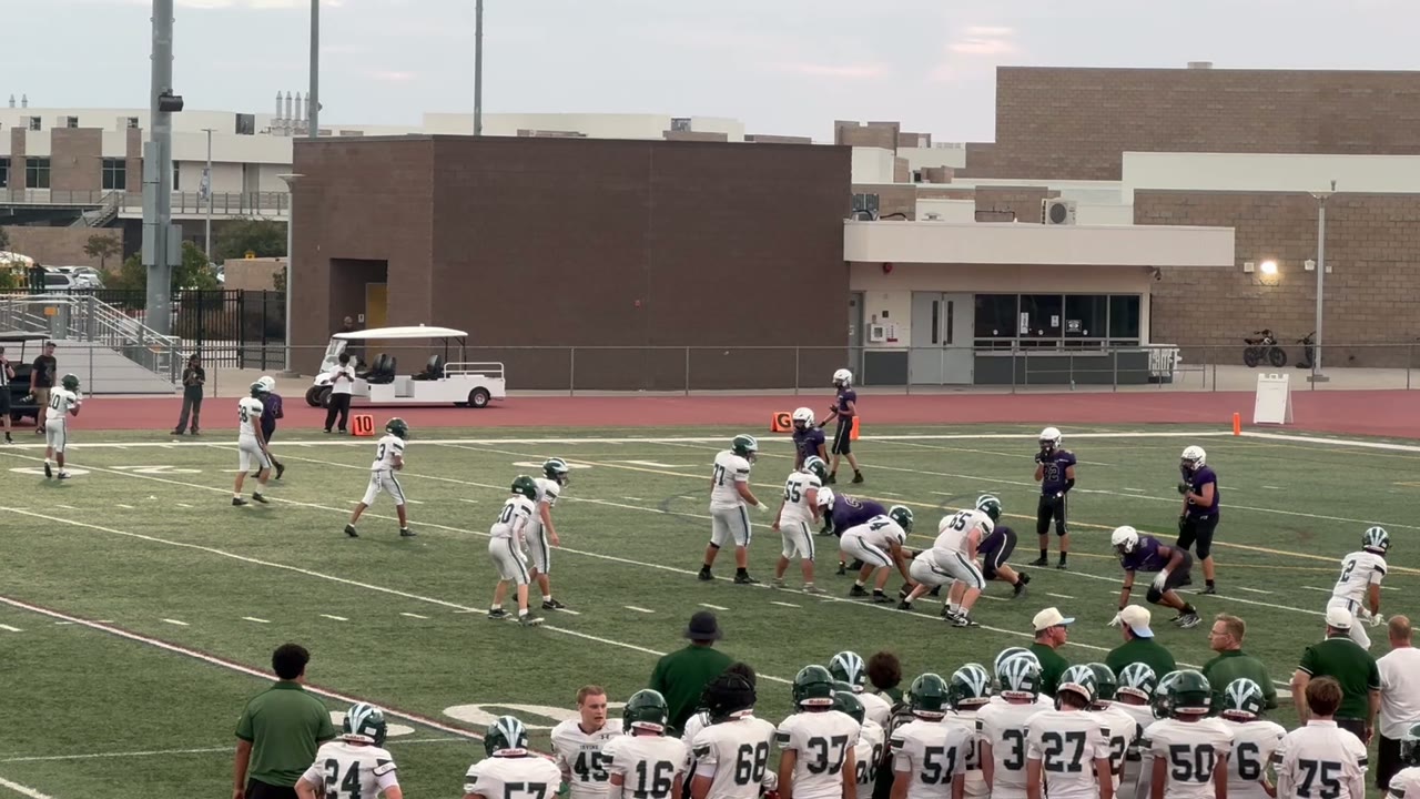 Kreil pushing back the LB for positive yards