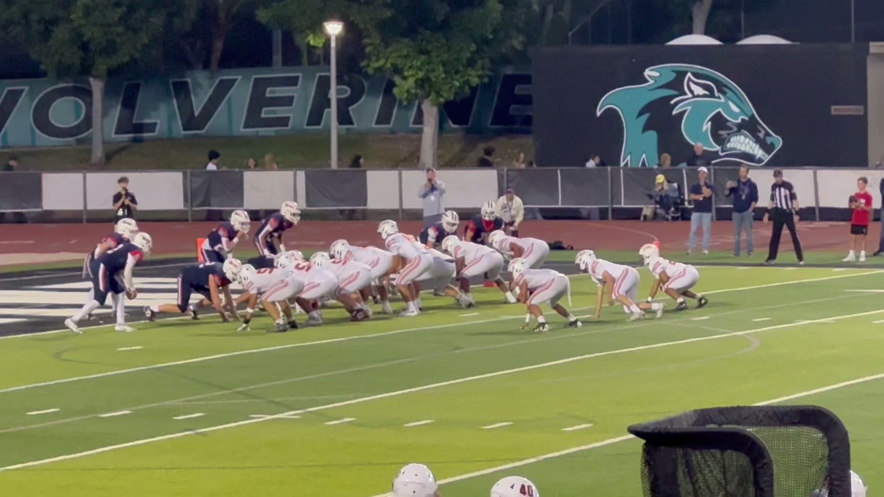 Hayden Esparza goes up the middle 1 yard for a Vanguard touchdown!