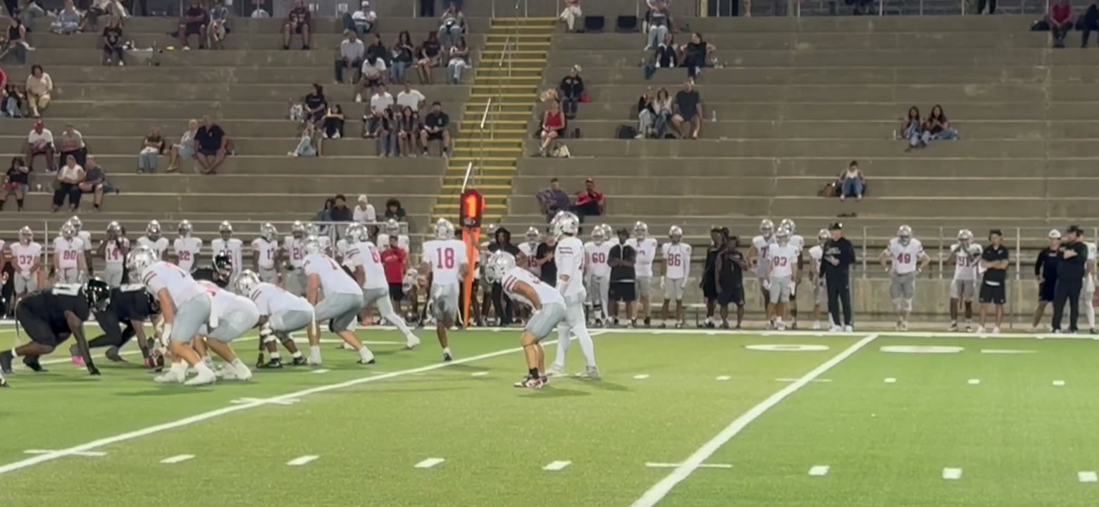 Quarterback tackled after not finding any open receivers.