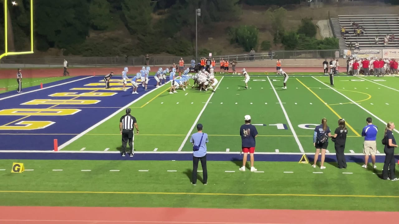 Hueneme fumbles in the end zone for a Saugus touchback…. Halftime