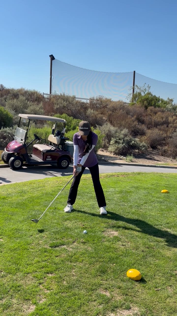 Ken with a tee shot at Sand Canyon.