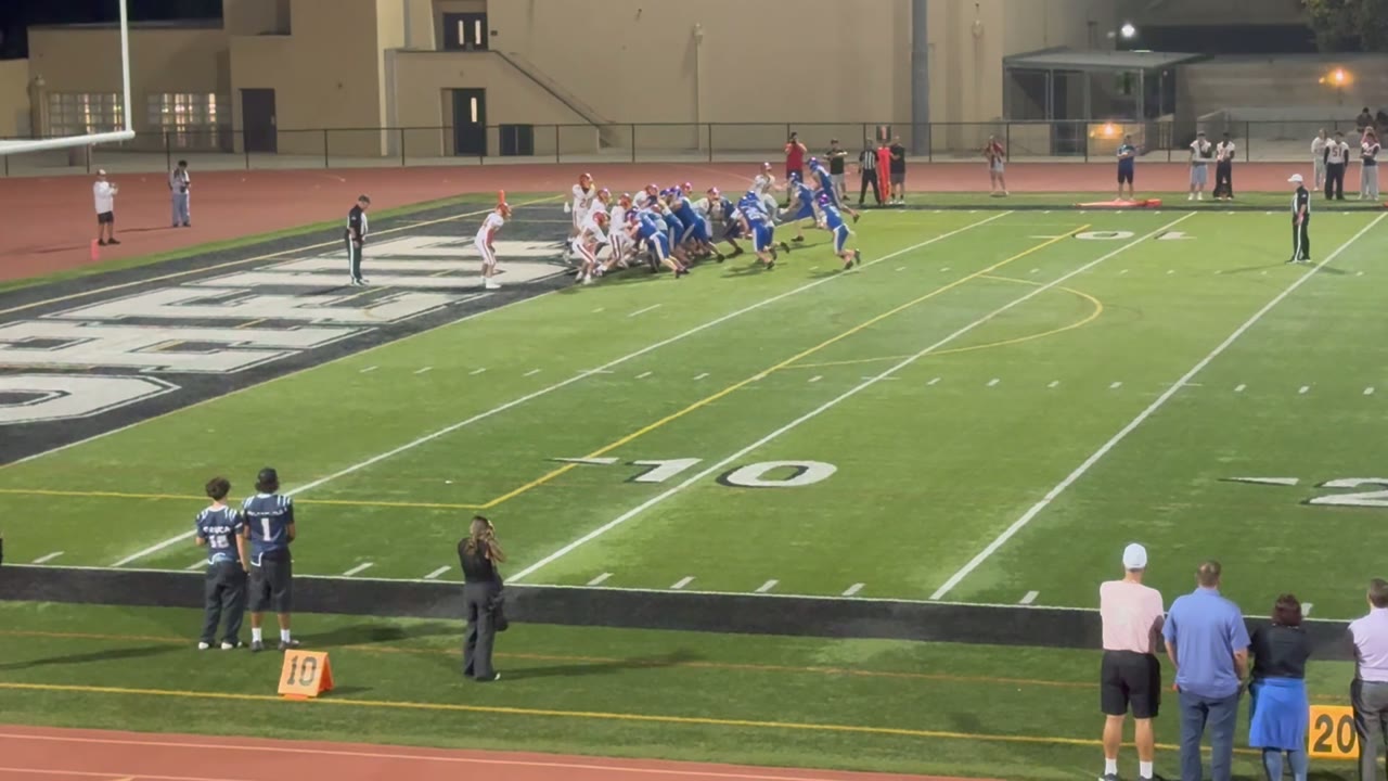 FV scores. QB #5 runs it in behind the Offensive line. And the extra p